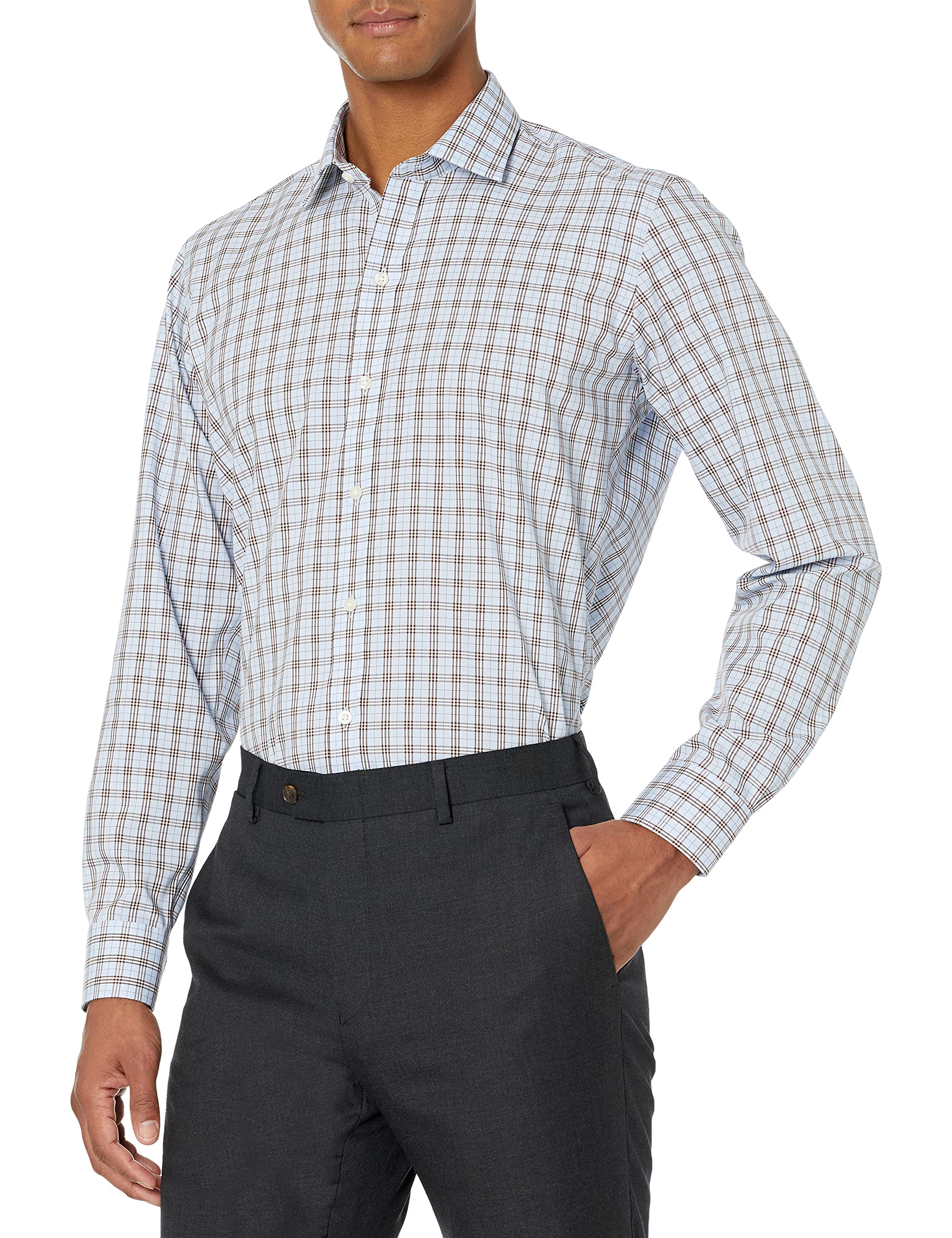 Slim Fit Spread Collar Pattern Dress Shirt for Men - Professional & Stylish Button Down Shirt for Office, Business Meetings & Formal Events