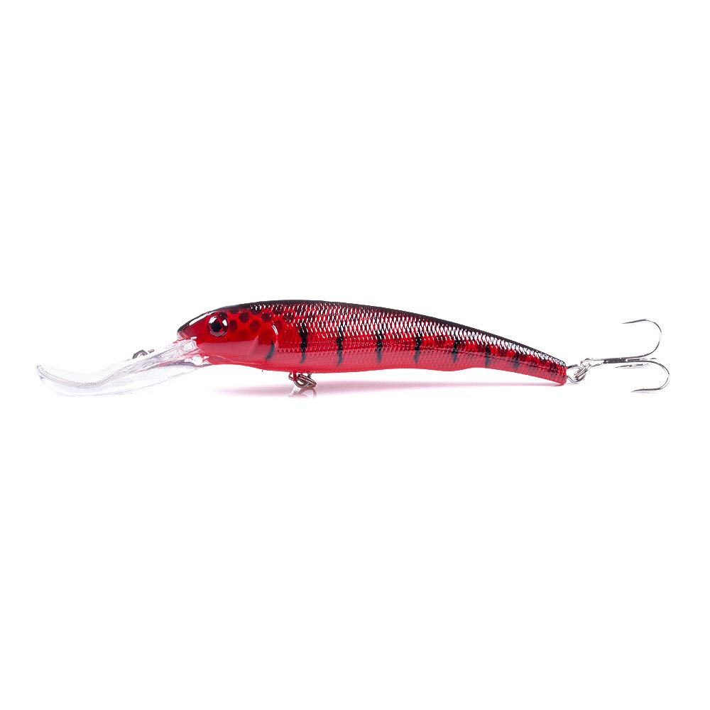 Hard Bait Minnow Lures 10-Pack with 3D Eyes for Bass & Trout Fishing
