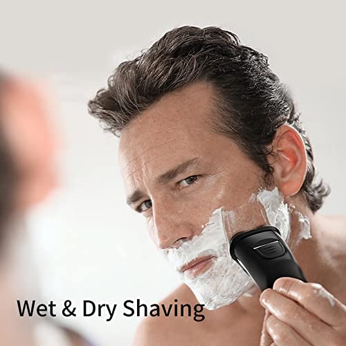 Electric Head Shaver for Bald Men - Rechargeable Triple Blade Razor with IPX7 Waterproof Design, Wet/Dry Washable Beard Trimmer - Perfect for Travel, Gym & Daily Shaving Routine