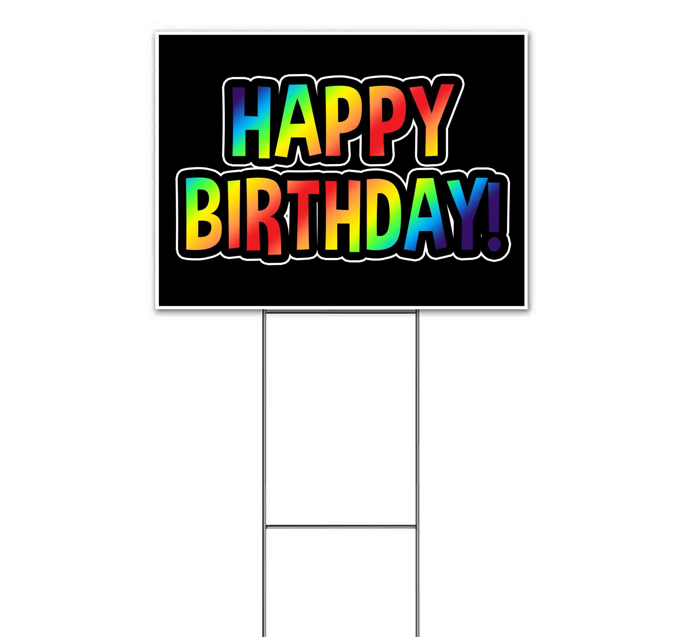 Happy Birthday Yard Sign - 18