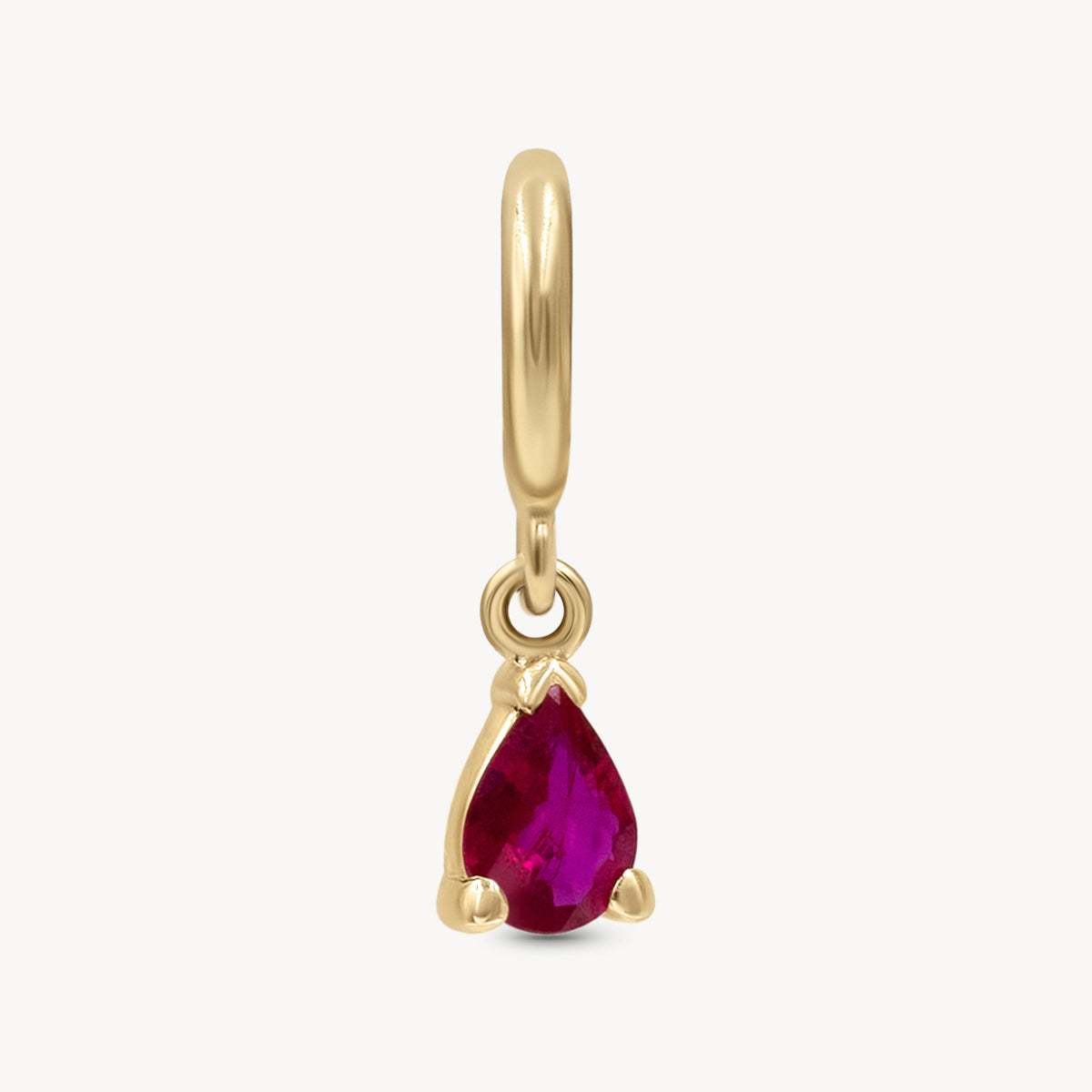 July Birthstone Ruby Charm - Elegant Jewelry Gift for July Birthdays, Anniversaries & Special Occasions | Perfect for Necklaces, Bracelets & Keepsakes