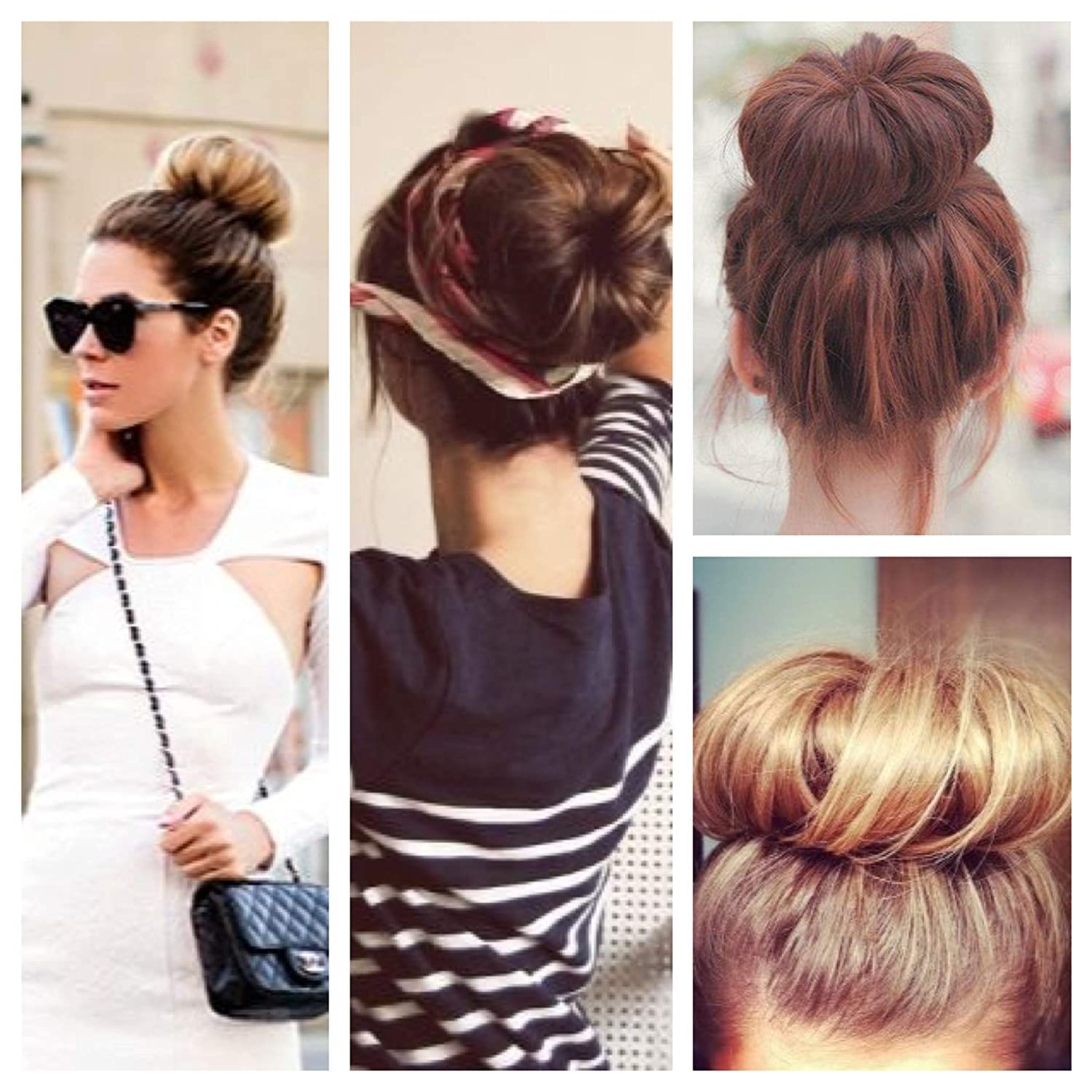 APOEM Donut Bun Maker Hair Volumizer - Black Hair Donut for Women | Perfect for Updos, Ponytails & Special Occasions