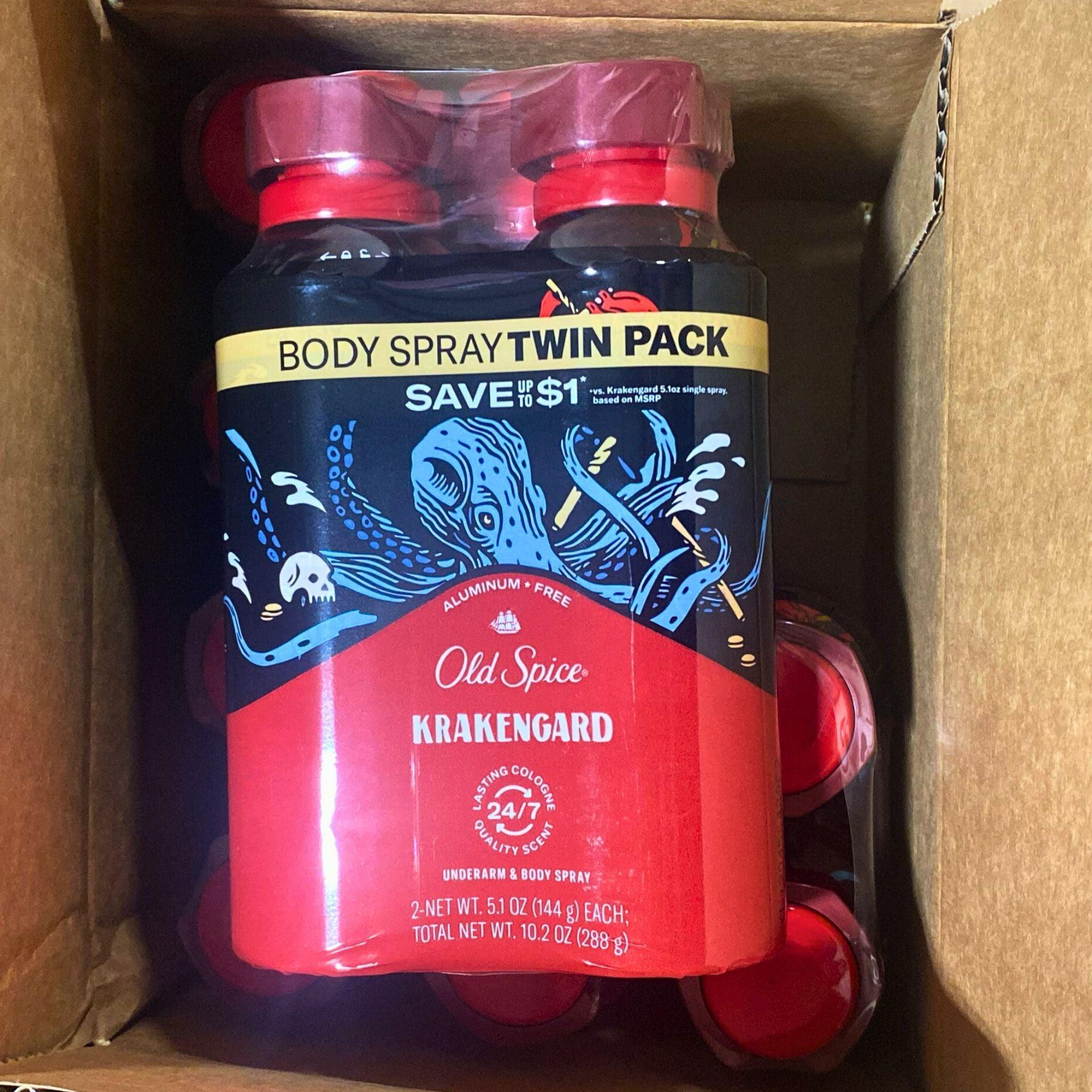 Old Spice Krakengard Deodorant & Body Spray for Men - 18 Pack Long-Lasting Cologne - Fresh Scent for Gym, Work & Everyday Use