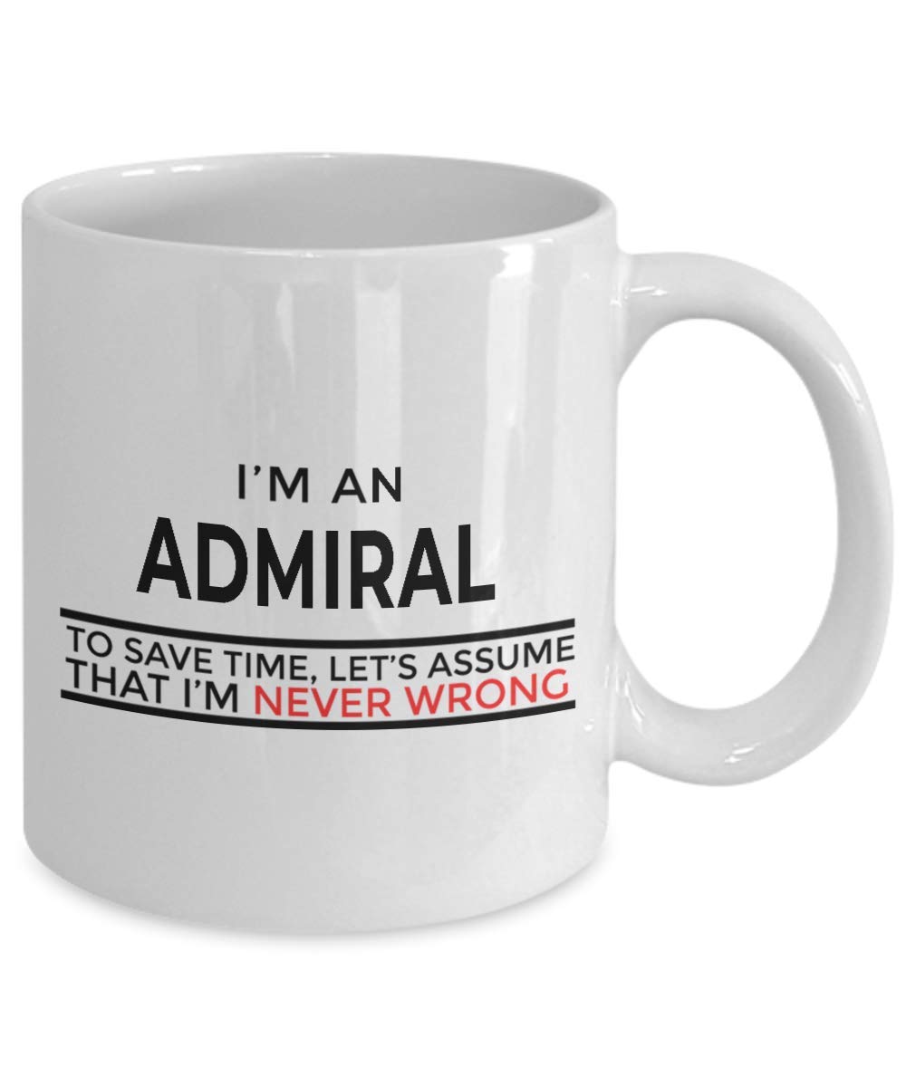 Admiral Gifts For Women - Premium Ceramic Coffee & Tea Mug, Navy Admiral Appreciation Gift, Military Graduation Present - Perfect for Office Use, Home Decor, and Military Themed Parties