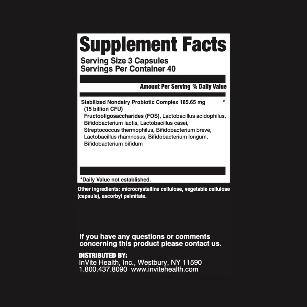 Invite Health Probiotic Maintain - 120 Vegetarian Capsules (2-Pack) - Vegan Probiotic Supplement with 5 Billion CFUs for Digestive Health & Gut Balance - Supports Digestion, Immunity & Regularity - Perfect for Daily Wellness Routine & Travel