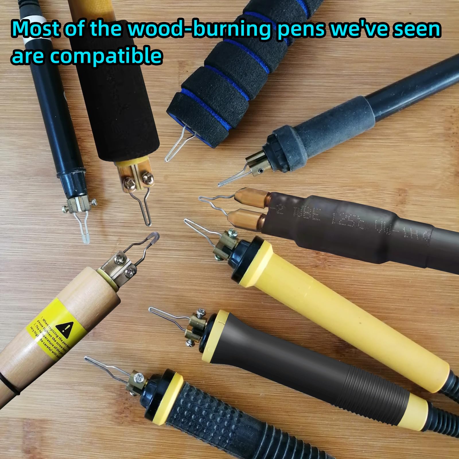 30pcs Wood Burning Kit with High Impedance Nickel-Chromium Wire Pen Tips - Professional Pyrography Tool Set for Wood Carving, Leather Branding & DIY Crafts - Replaceable Pen Tips (1-30p) for Woodburning, Art Projects & Home Decor