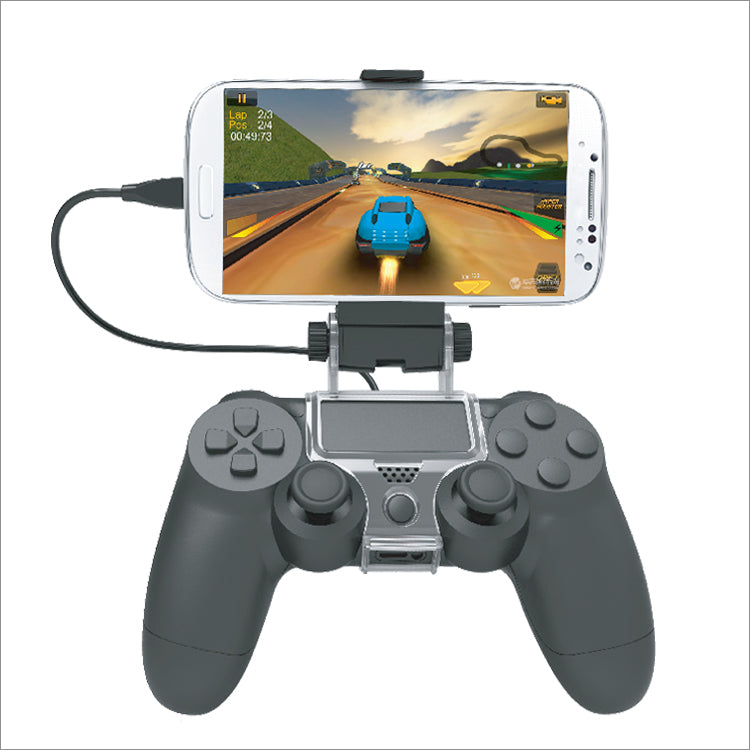 Dobe PS4 Controller Phone Clip Mount Holder - Compatible with Sony Playstation 4 DualShock 4 Controller - Black - Perfect for Mobile Gaming on iPhone & Android Devices