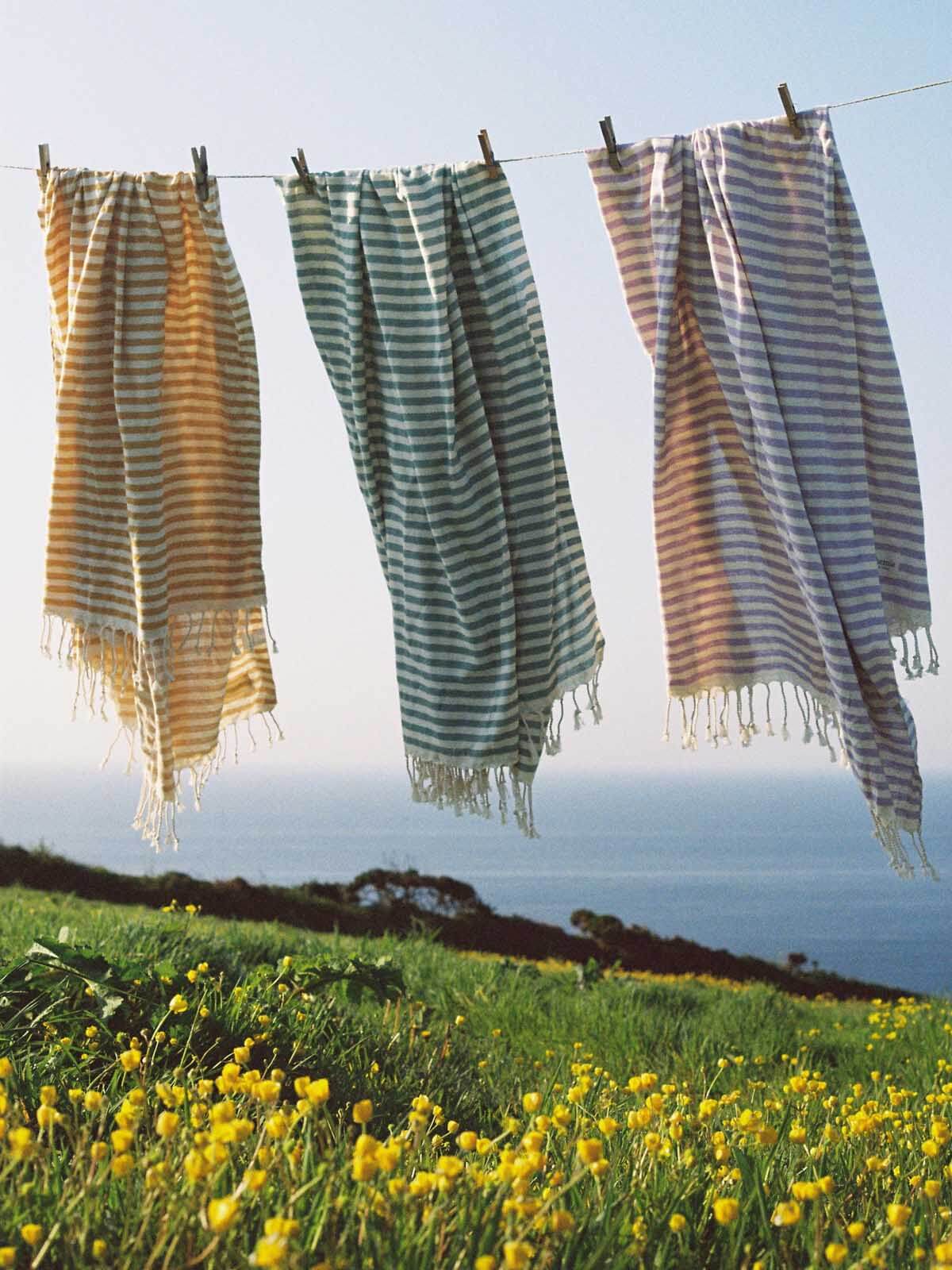 Premium Sorrento Hammam Towel - Soft & Absorbent Mustard Turkish Bath Towel for Spa, Beach, Yoga & Travel - Lightweight & Quick-Drying