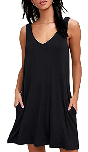 Stylish Flowy Sleeveless Knee-Length Summer Dress for Women with Pockets - Perfect for Beach Vacations, Brunch Dates & Casual Outings | Dressed by Jess