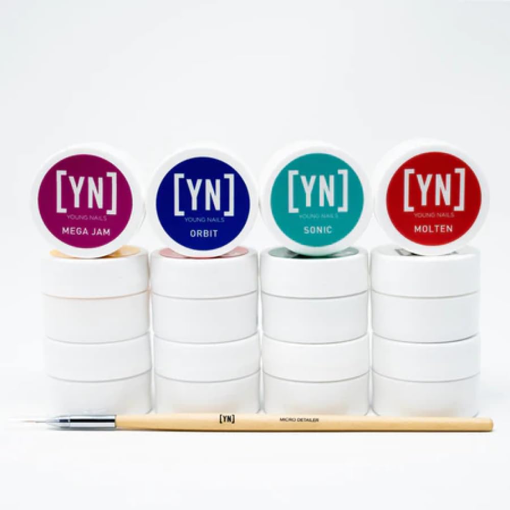 Young Nails Mission Control Gel Paint - High Precision Nail Art Gel for Detailed Designs, No Tacky Layer After Curing, 5g | Perfect for Salon Professionals & DIY Nail Enthusiasts at Home