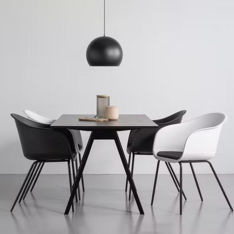VARDEN 170cm Black Ash Wood Dining Table - Modern Kitchen & Dining Room Furniture for 6-8 People - Perfect for Family Gatherings & Dinner Parties