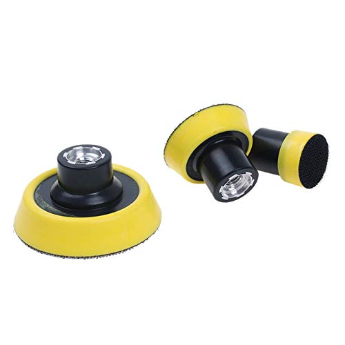 3Pcs M10 Air Angle Grinder Polish Pad Kit - 1/2/3 Inch Hook & Loop Backing Pads for Sanding Discs - Compatible with Sanders & Abrasive Tools (Red) - Perfect for Metal Polishing, Wood Sanding & DIY Projects