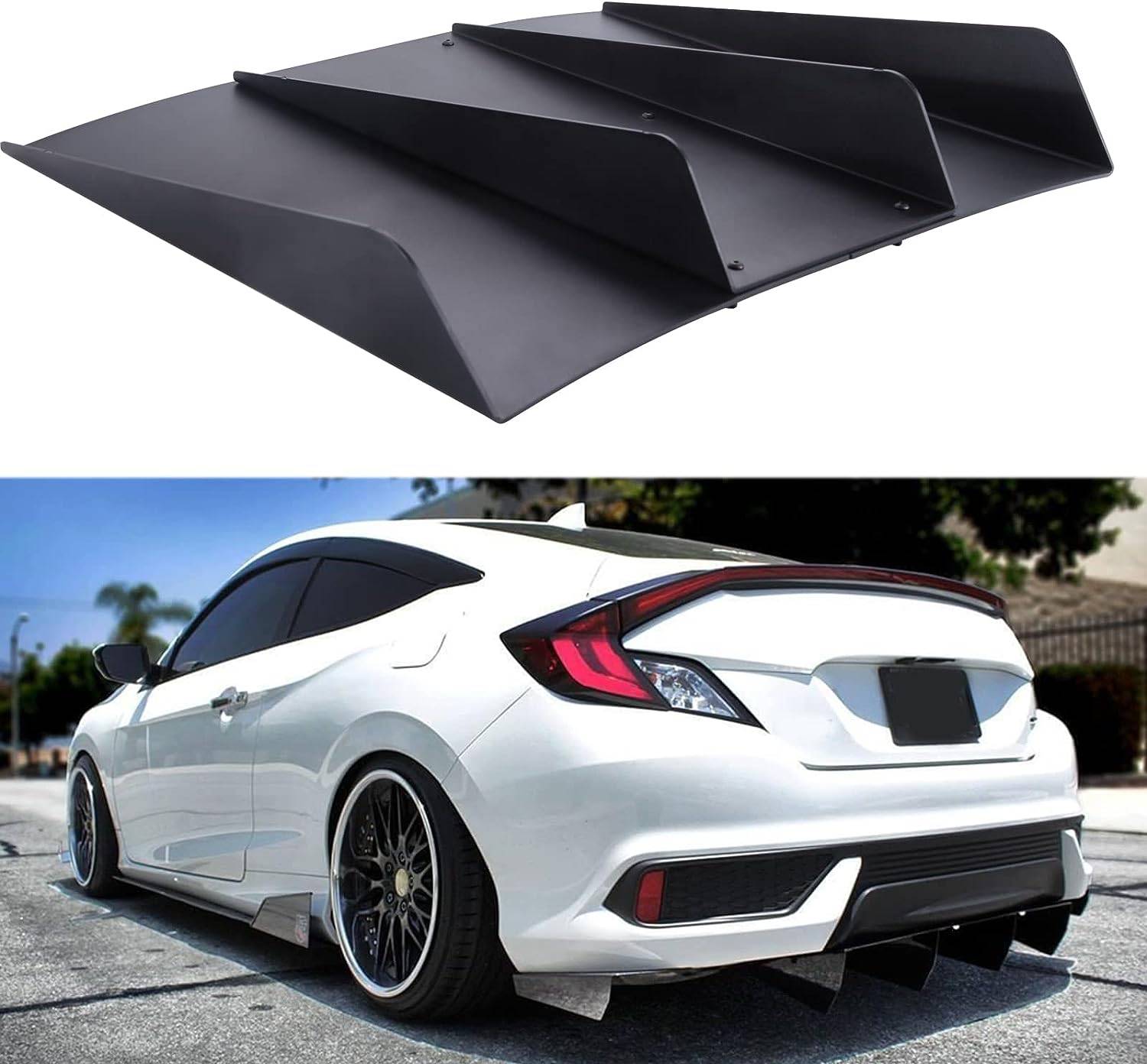 Universal Unpainted 22x20 Rear Bumper Lip Diffuser ABS Cover - Car Body Kit for Enhanced Aerodynamics & Stylish Look - Perfect for Sports Cars & Custom Builds