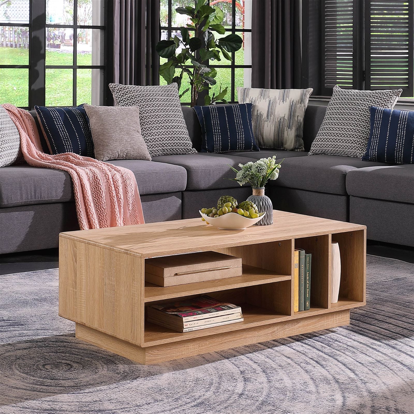 Tauris™ Encore Light Oak Coffee Table - Modern Living Room Furniture for Home Decor & Stylish Gatherings