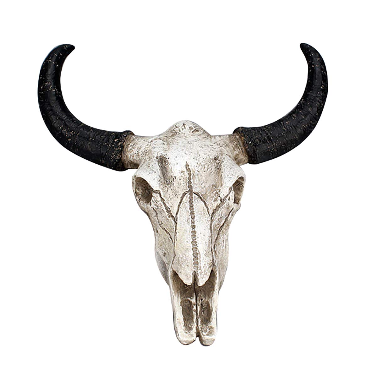 LKXHarleya Life-Size Halloween Skeleton Bull Head - Realistic Animal Skull Decor for Haunted House, Halloween Party & Spooky Home Decoration | Perfect for Outdoor Yard Displays, Horror Theme Parties & Gothic Interior Design
