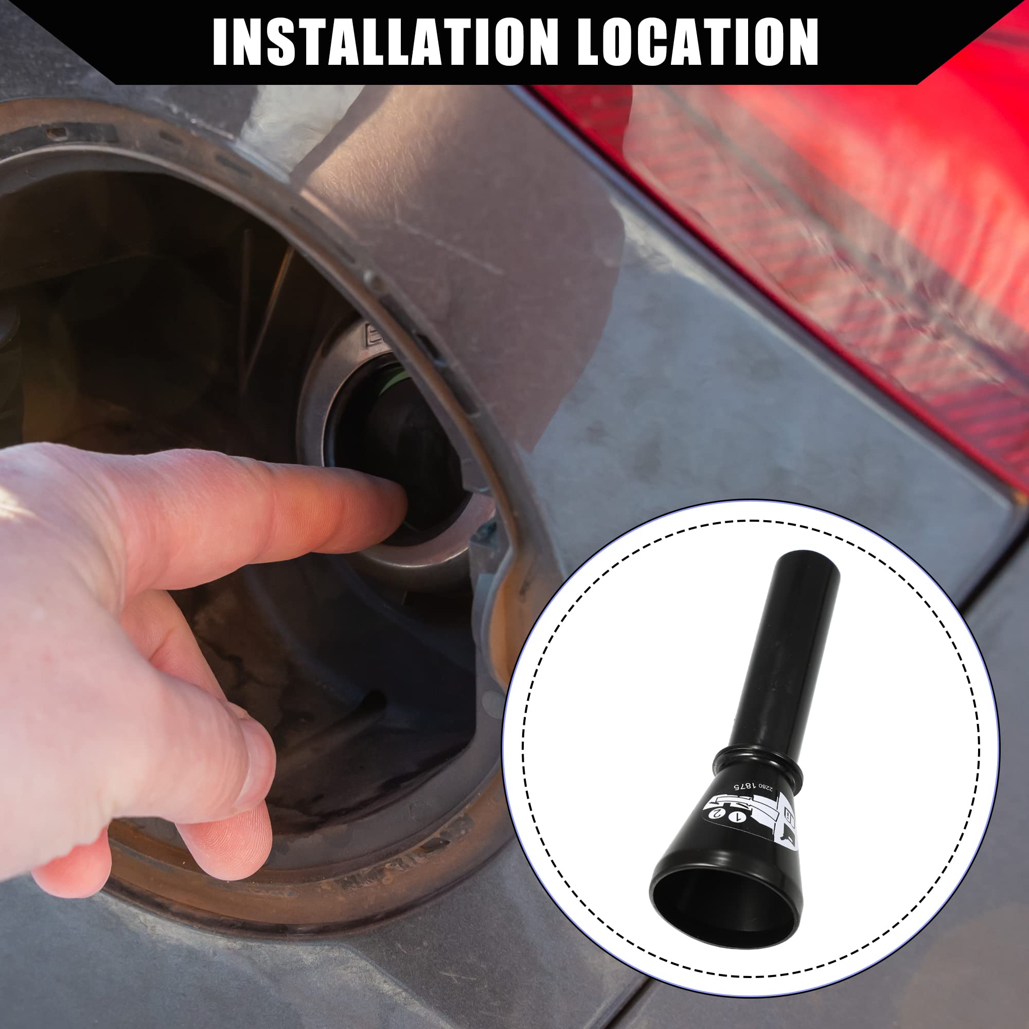 Buick Enclave 2018-2022 Rear Fuel Filler Funnel - Durable Plastic Replacement Part (Black) - 1 Piece - Perfect for Easy Gas Refueling & Maintenance