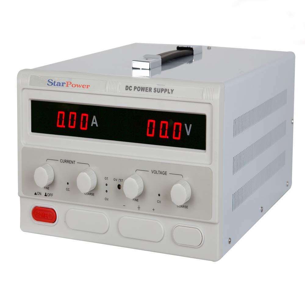 0-30V 0-50A Adjustable DC Power Supply Digital Regulated Lab Bench Power Source with LCD Display - Perfect for Electronics Testing, DIY Projects & Laboratory Use (110V Input)