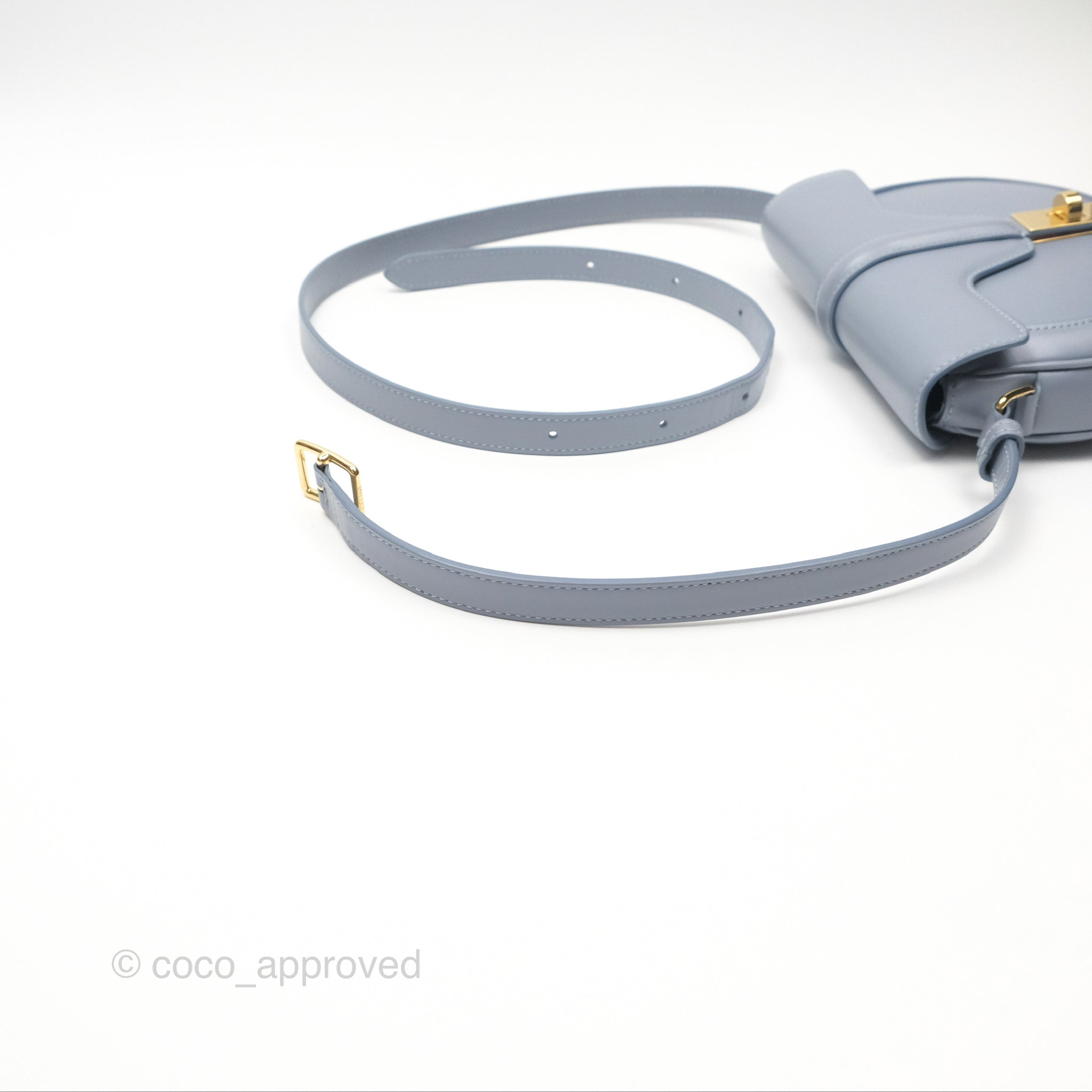 Celine Small Besace 16 Crossbody Bag in Arctic Blue Natural Calfskin Leather - Perfect for Everyday Use, Work & Travel