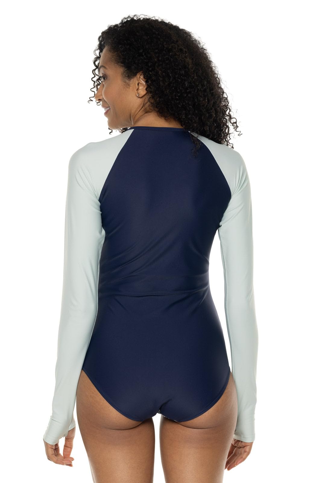 Coolibar UPF 50+ Women's Long Sleeve Sun Protective Swimsuit - Lightweight Quick-Dry Swimwear for Beach, Pool & Water Sports