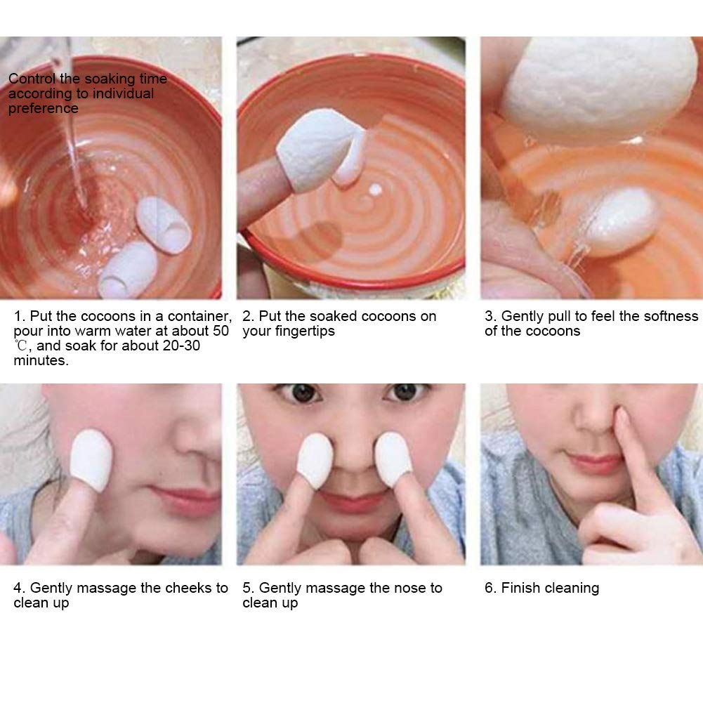 30pcs Silk Facial Cleansing Balls - Gentle Exfoliating Silkworm Cleanser for Deep Pore Cleansing & Skin Rejuvenation | Home Spa, Facial Massage & Beauty Skin Care Tool for Glowing Complexion