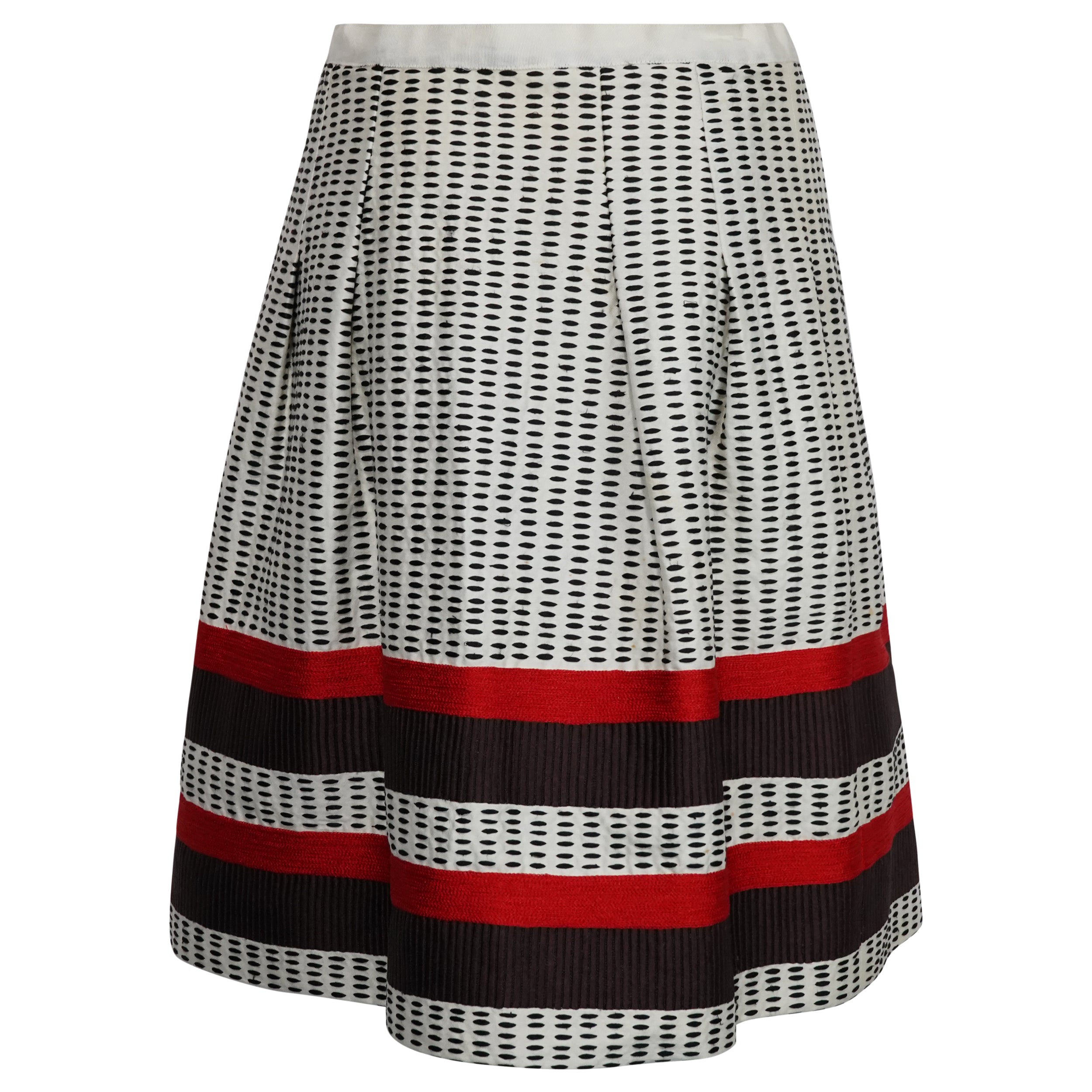 Barbara Walters' Oscar De La Renta Floral Print Skirt - Elegant Women's Fashion for Parties, Weddings & Special Occasions