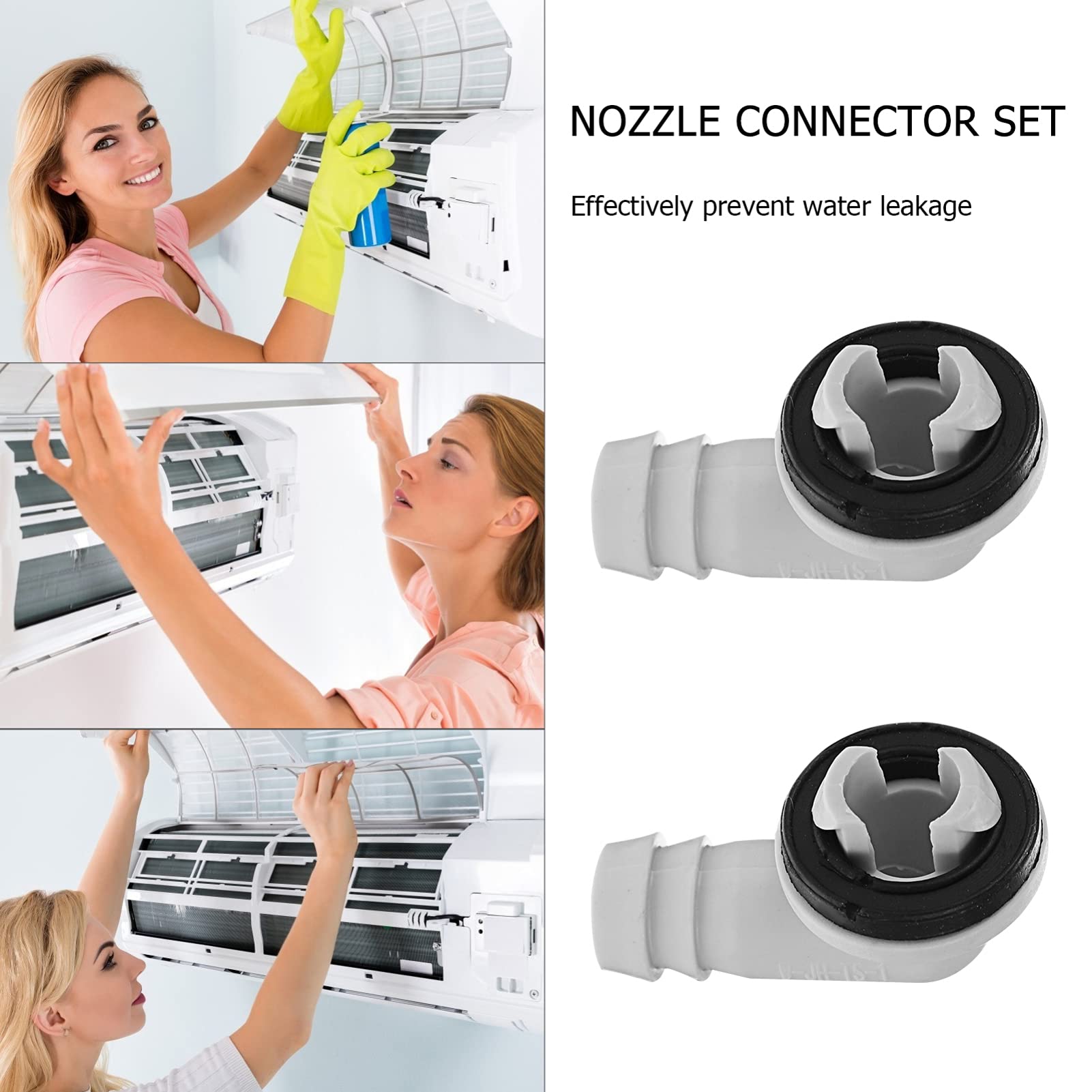 5PCS Air Conditioner Drain Hose Connector Elbow Fitting - 15mm AC Condensate Water Drain Adapter for Mini Split & Window AC Units - Perfect for Home, Office & RV Cooling Systems