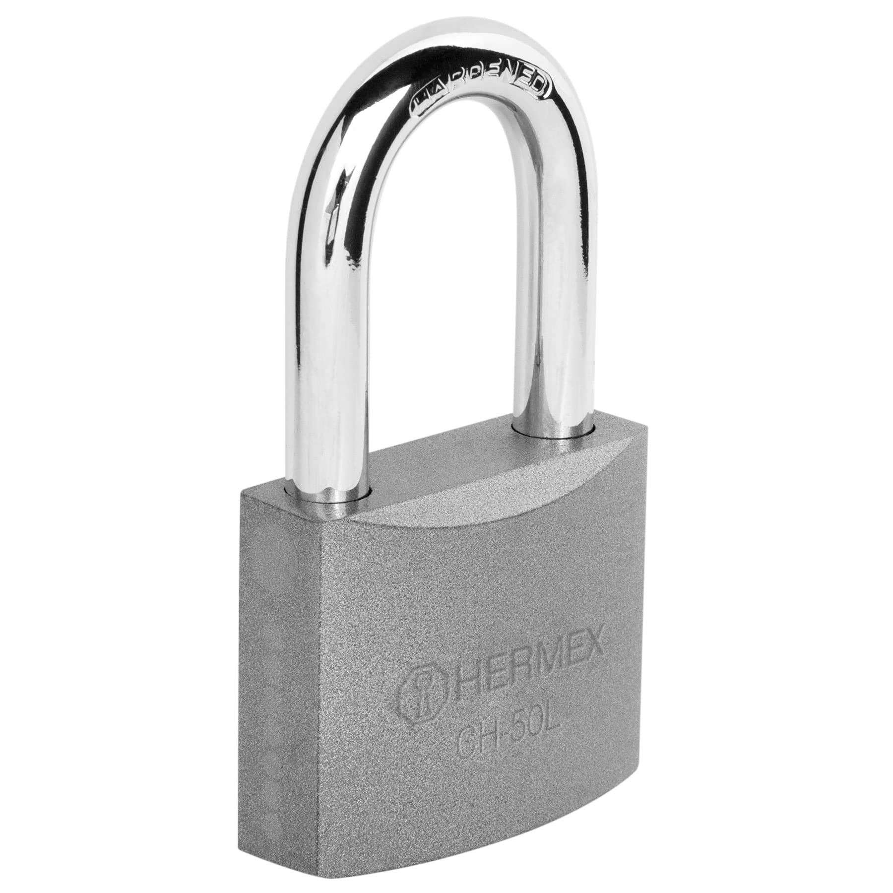 Heavy Duty 50mm Iron Padlock with Long Hook - Secure Storage Boxes, Toolboxes, Lockers & Outdoor Gates