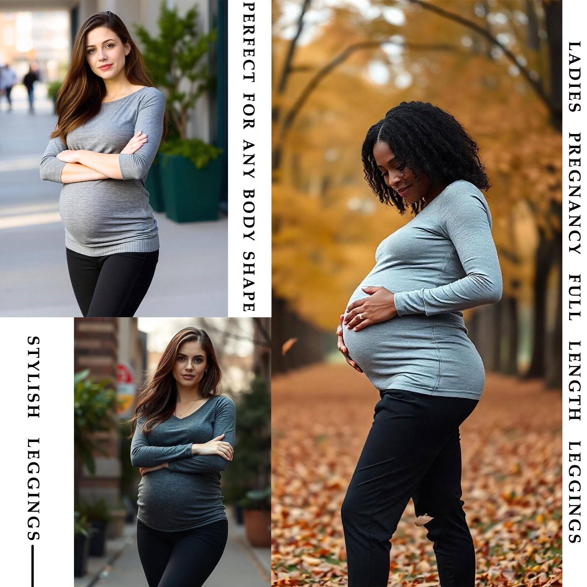 **The Fancy Dress® Women's Maternity Fleece Joggers – Over The Bump Pregnancy Pants for Belly Support, Full Ankle Length, Loose & Comfortable – Perfect for Casual Wear, Lounging & Running Errands**