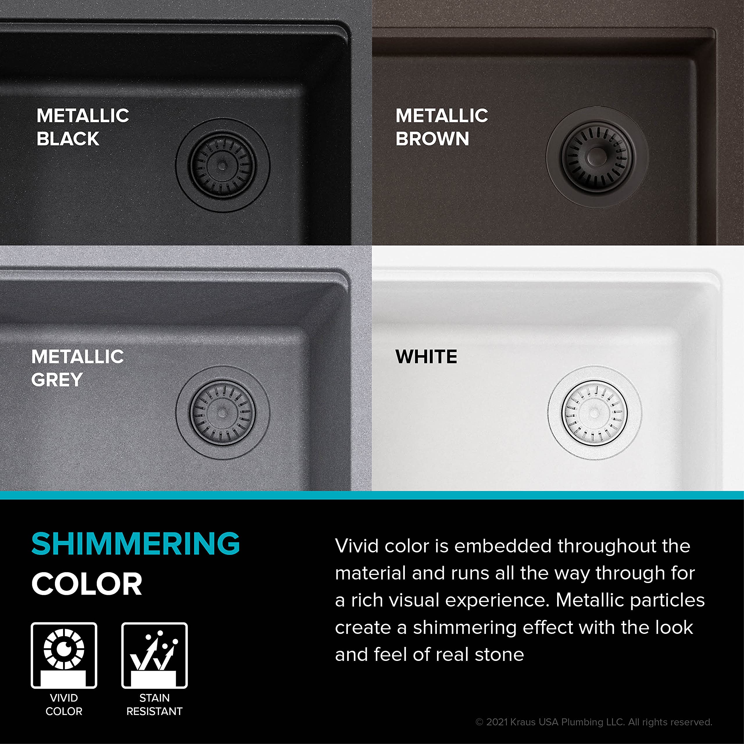 KRAUS Bellucci 30-Inch Undermount Workstation Granite Composite Kitchen Sink in Metallic Black - Includes Accessories (KGUW2-30MBL) - Perfect for Modern Kitchens, Food Prep, and Heavy-Duty Cooking