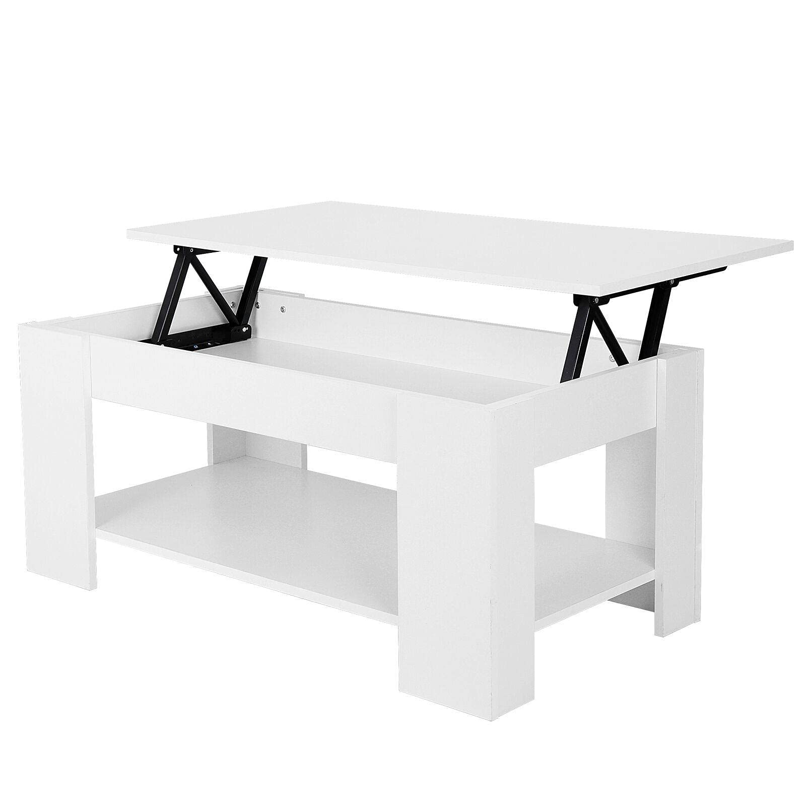 Adjustable Lift Coffee Table with Hidden Storage - Multi-Functional Tea Desk, Computer Desk & Office Desk for Home, Gaming, or Workspace - Compact Corner Desk with Drawers for Small Spaces