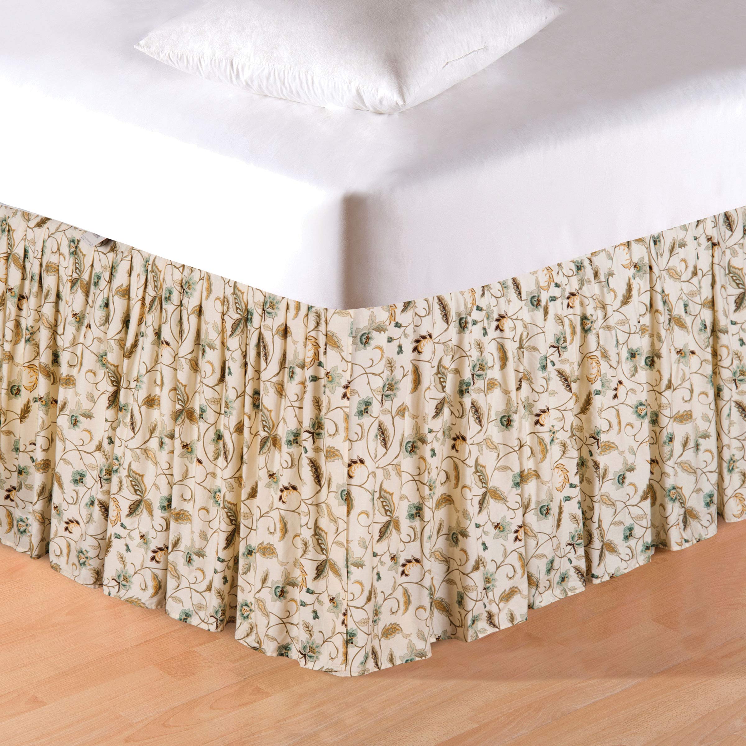 C&F Home Amelia Blue Twin Bed Skirt - Premium Fitted Dust Ruffle for Twin Beds - Perfect for Bedroom Decor & Guest Room Styling
