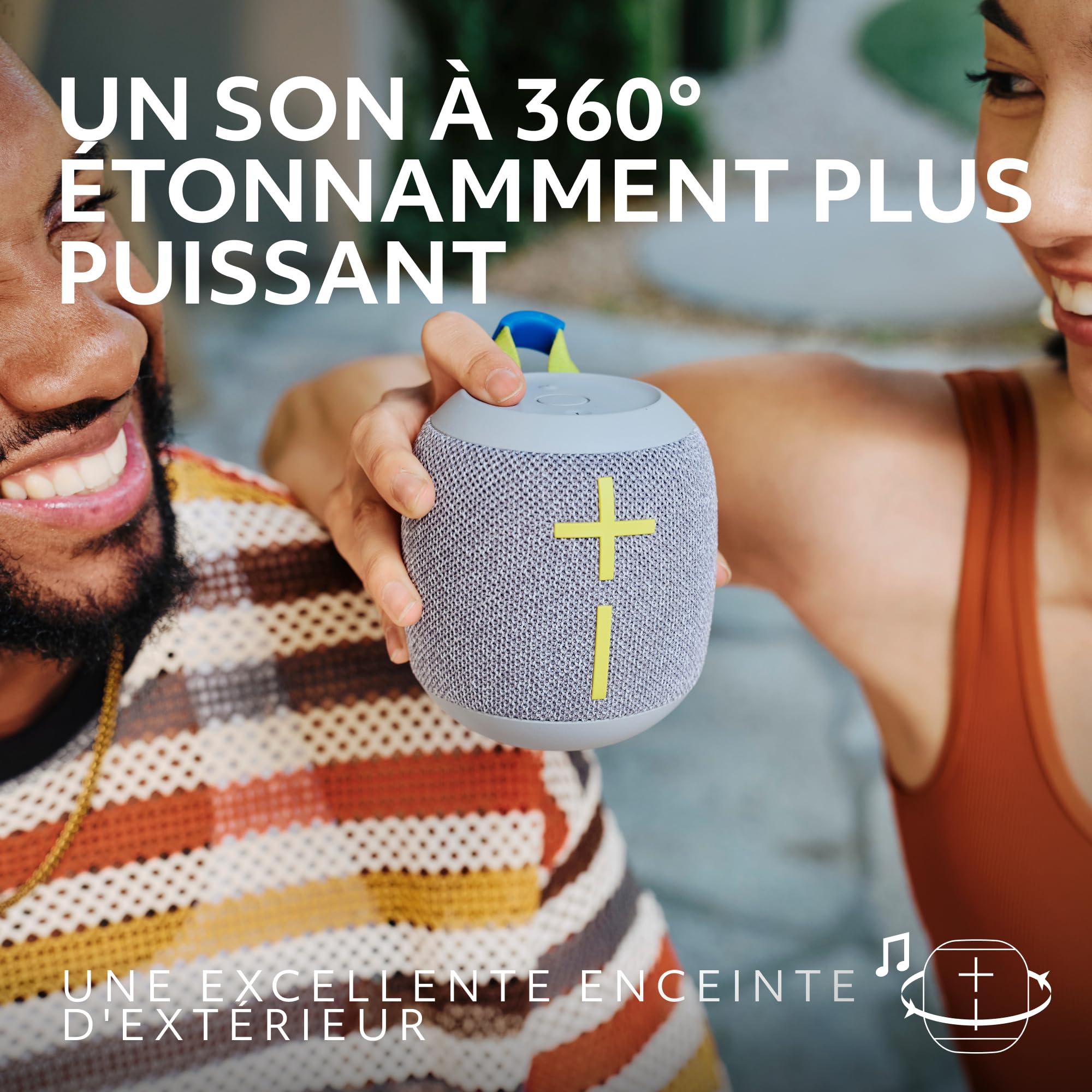 Ultimate Ears Wonderboom 4 - Waterproof & Dustproof Portable Bluetooth Speaker with Powerful Bass & 360° Sound, 40m Range, Floating Design - Perfect for Pool Parties, Beach Outings & Outdoor Adventures (Black)