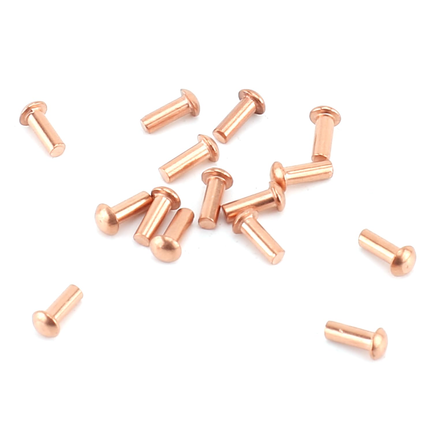 200Pcs M2 Copper Solid Rivets - 0.08