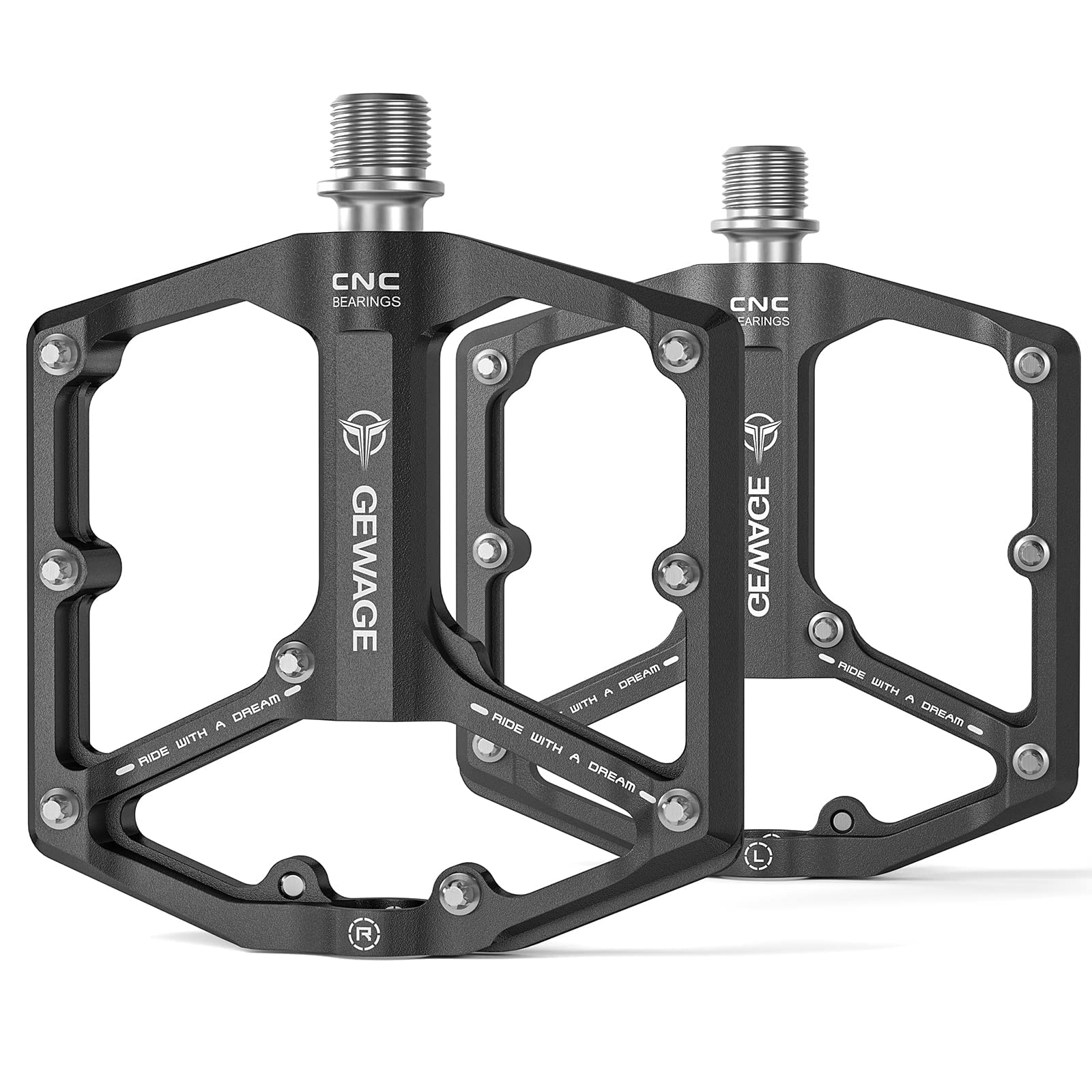GEWAGE Road/Mountain Bike Pedals - CNC Machined 9/16