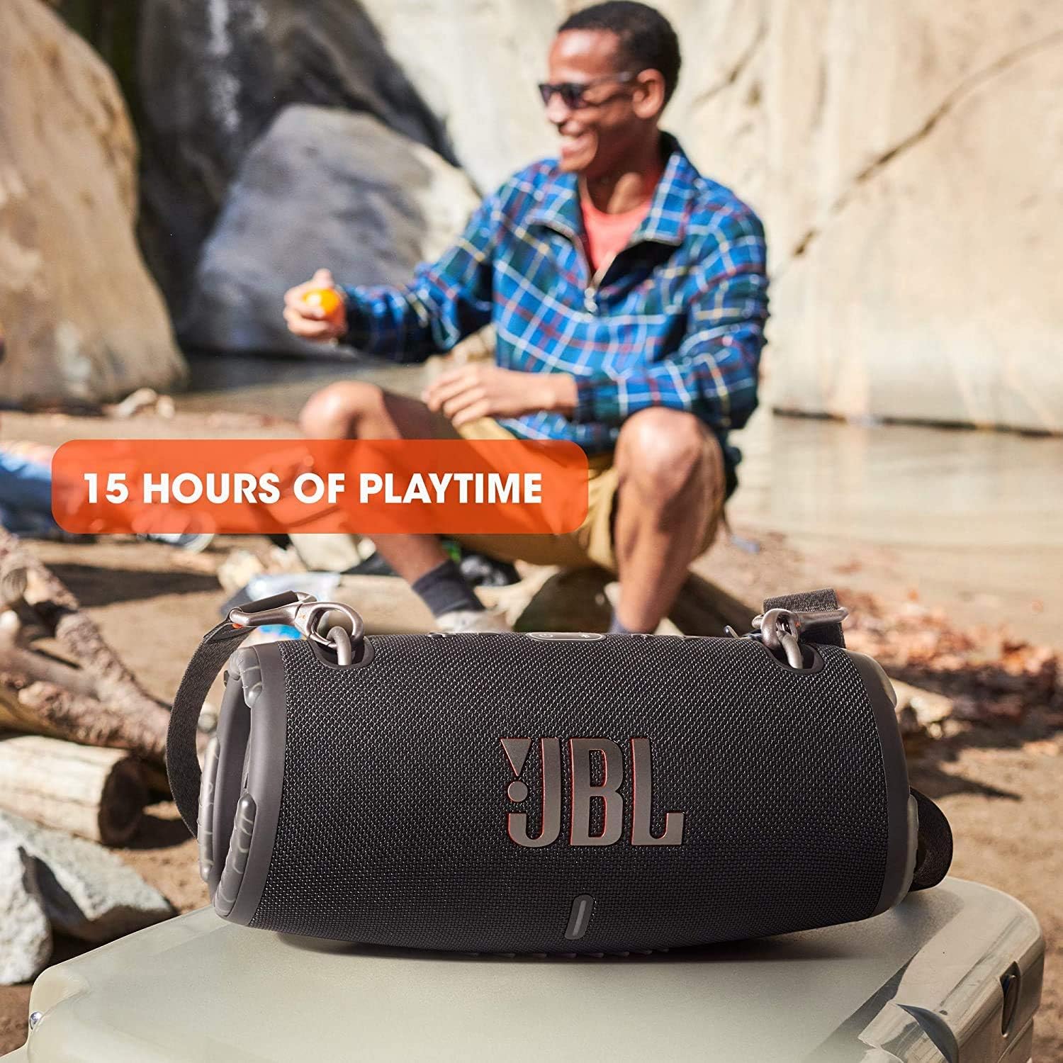 JBL Xtreme 3 Wireless Bluetooth Speaker - Portable, Waterproof, with Charging Cable - Perfect for Outdoor Adventures, Beach Parties & Poolside Fun (Black)