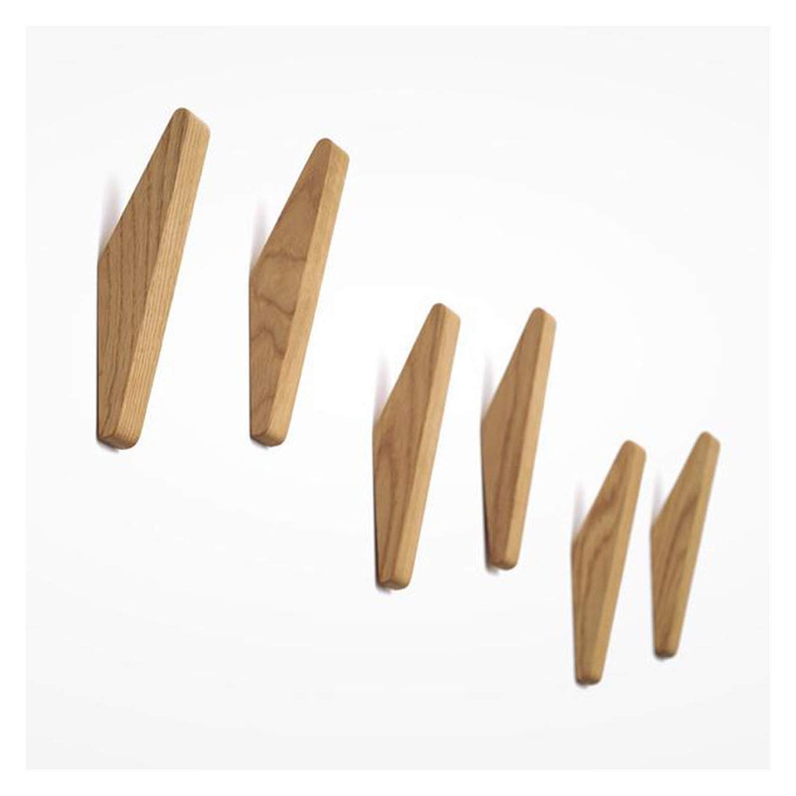 Natural Wood Wall Mounted Coat Hooks - 4pcs Set for Clothes, Hats, Scarves, Handbags & Keys | Decorative Bathroom & Entryway Storage Hanger Organizer