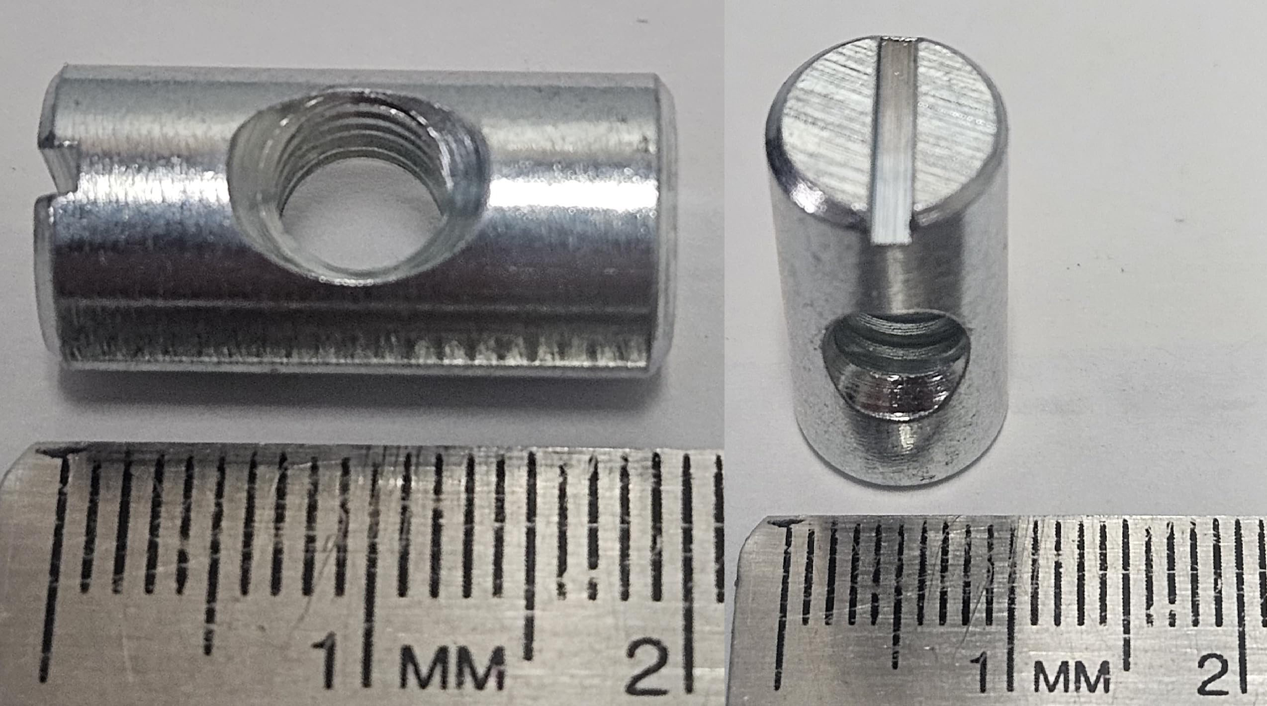 400 Pack 1/4-20 20mm x 10mm Zinc-Plated Cross Dowels Barrel Nuts for Furniture Assembly, CNC Machined - Perfect for Bed Frames, Cabinets & DIY Projects