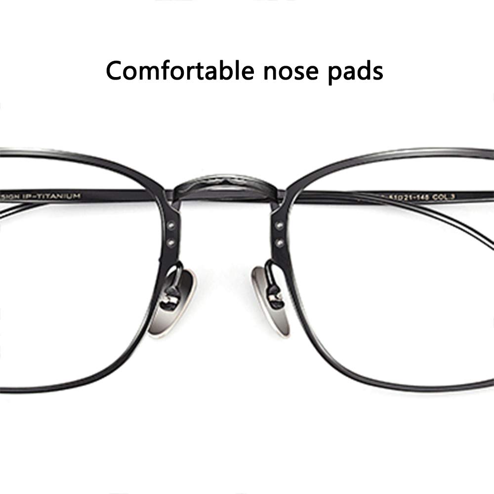 Premium Progressive Multi-Focus Reading Glasses with Anti-Blue Light HD Resin Lenses - Pure Titanium Frame, Gray +2.00 Strength - Perfect for Computer Work, Reading & Close-Up Tasks