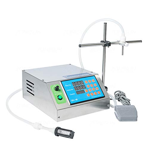 Semi-Automatic Desktop Diaphragm Pump Liquid Filling Machine for Alcohol, Juice, Water, Beverages & Perfume - Perfect for Home Brewing, DIY Cosmetics & Small Business Production