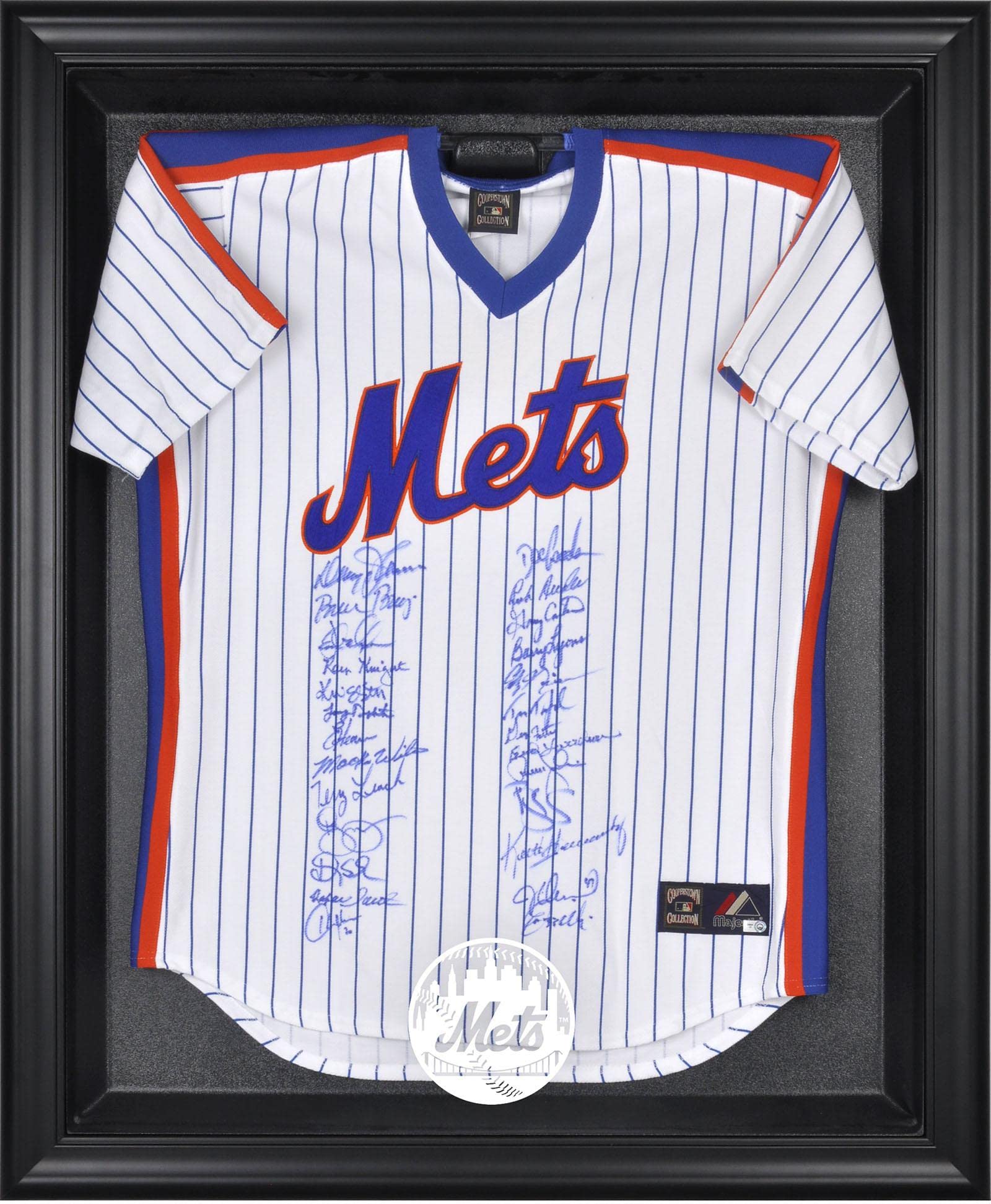 New York Mets Framed Jersey Display Case - Premium Baseball Jersey Shadow Box for Wall Mounting - Perfect for Sports Memorabilia, Fan Cave, and Home Decor
