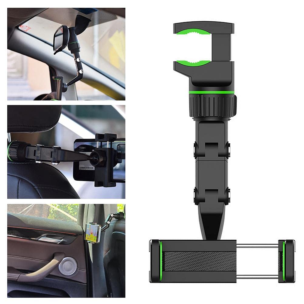360° Adjustable Car Phone Holder - Universal Mount for iPhone & Smartphones - Hands-Free Driving & Navigation - Green