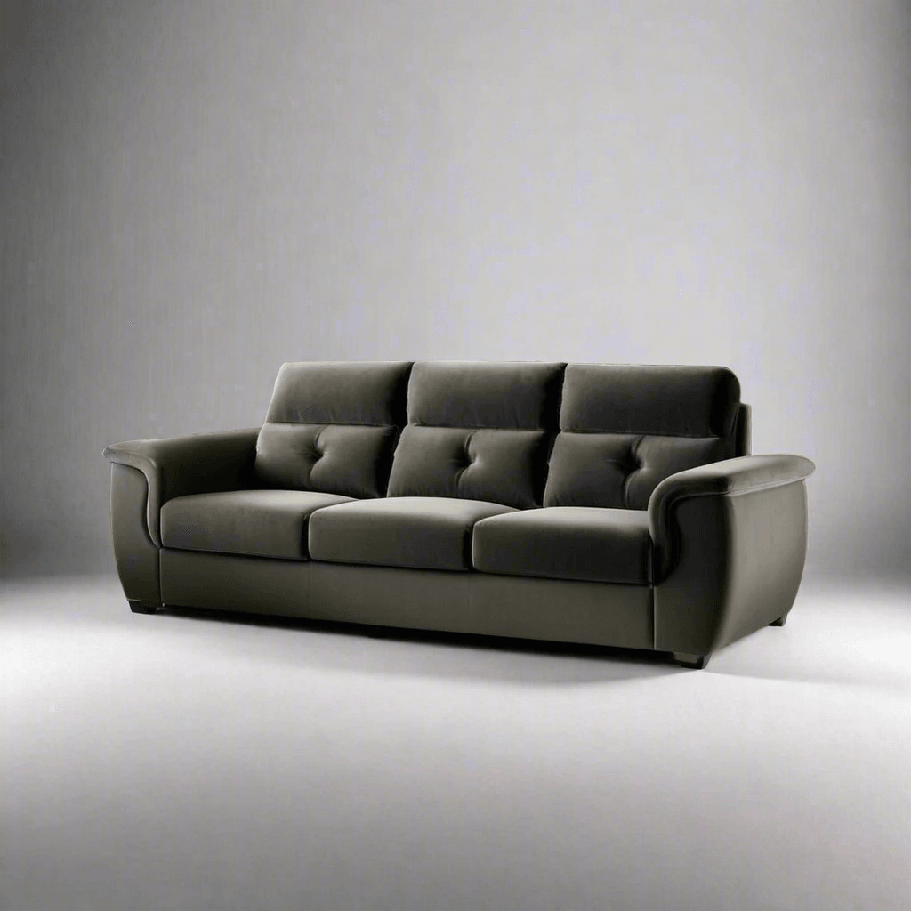 Premium Gallant Grey Fabric Sofa - Water Repellent & Stain Resistant - Modern Living Room Furniture for Home, Office or Lounge - Comfortable & Durable Sofa for Relaxing and Entertaining