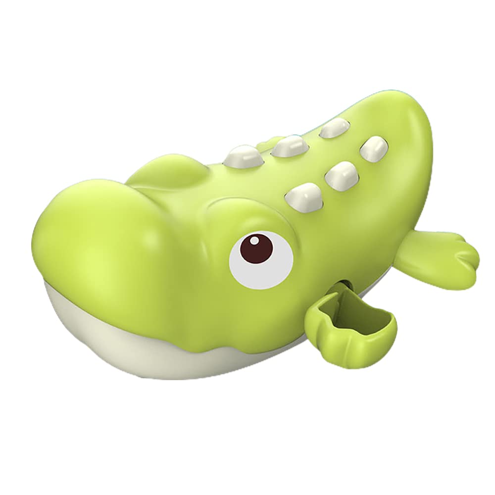 Wind-Up Swimming Crocodile Bath Toy - Floating Alligator Bathtub & Pool Water Toy for Kids - Fun Bath Time & Pool Play (Green)