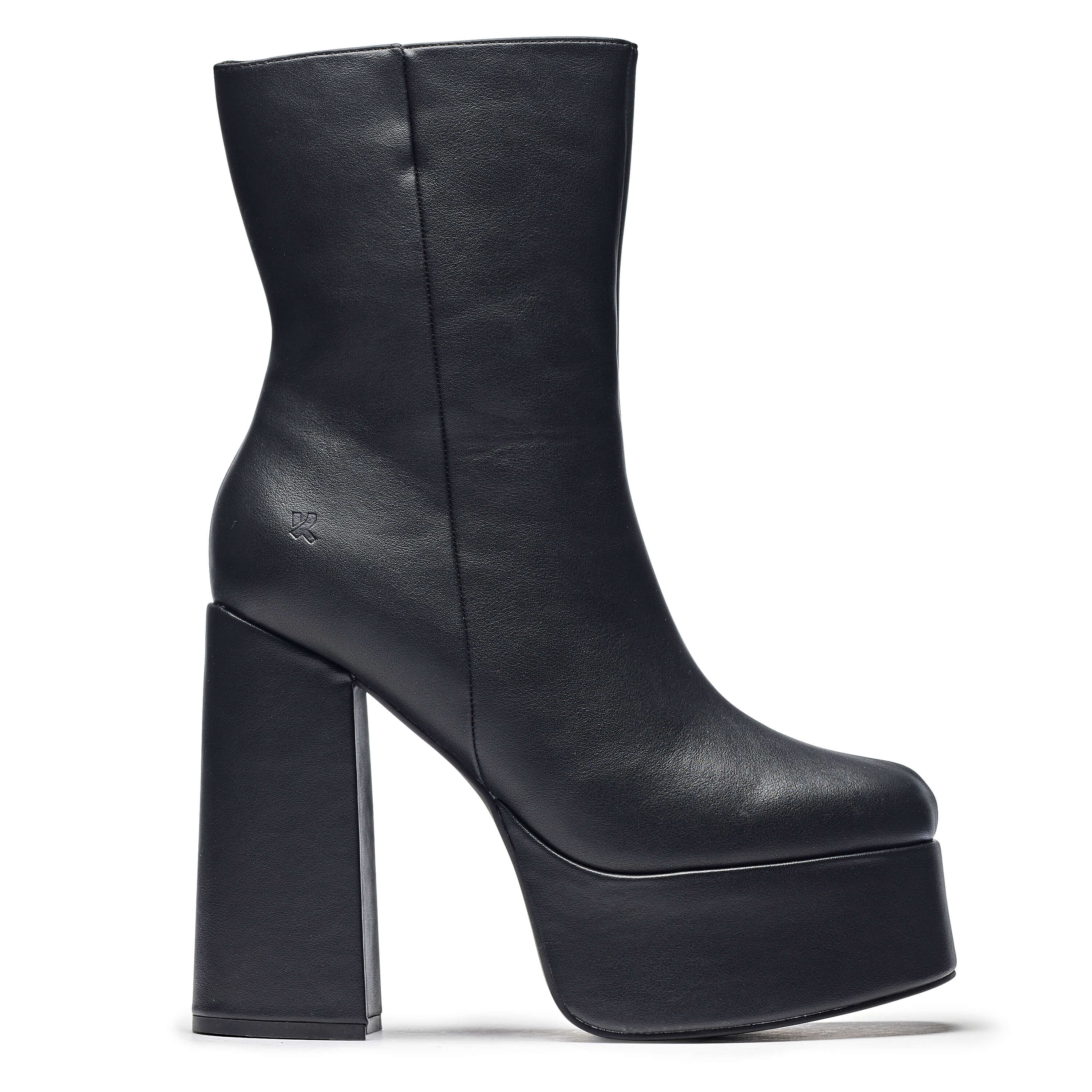 Lexus Black Platform Heeled Boots for Women - Chunky High Heel Ankle Boots with Non-Slip Sole | Perfect for Party, Night Out, and Office Wear