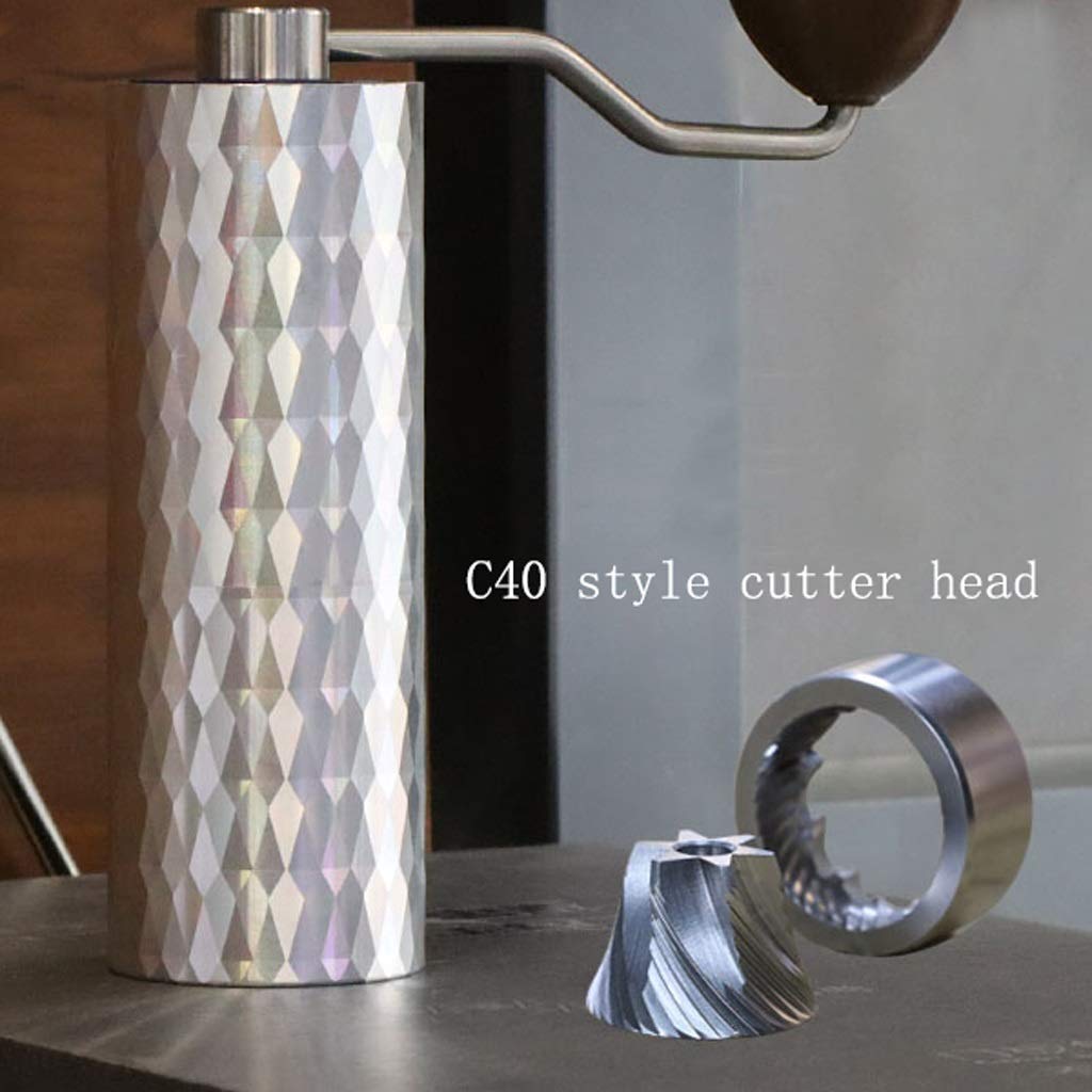 Premium Manual Coffee Grinder - Adjustable Aluminum Alloy Hand Mill for Espresso, French Press & Pour Over | Compact Travel & Office Coffee Maker with Ceramic Burrs | Perfect for Camping, Gifts & Home Brewing (Silver)