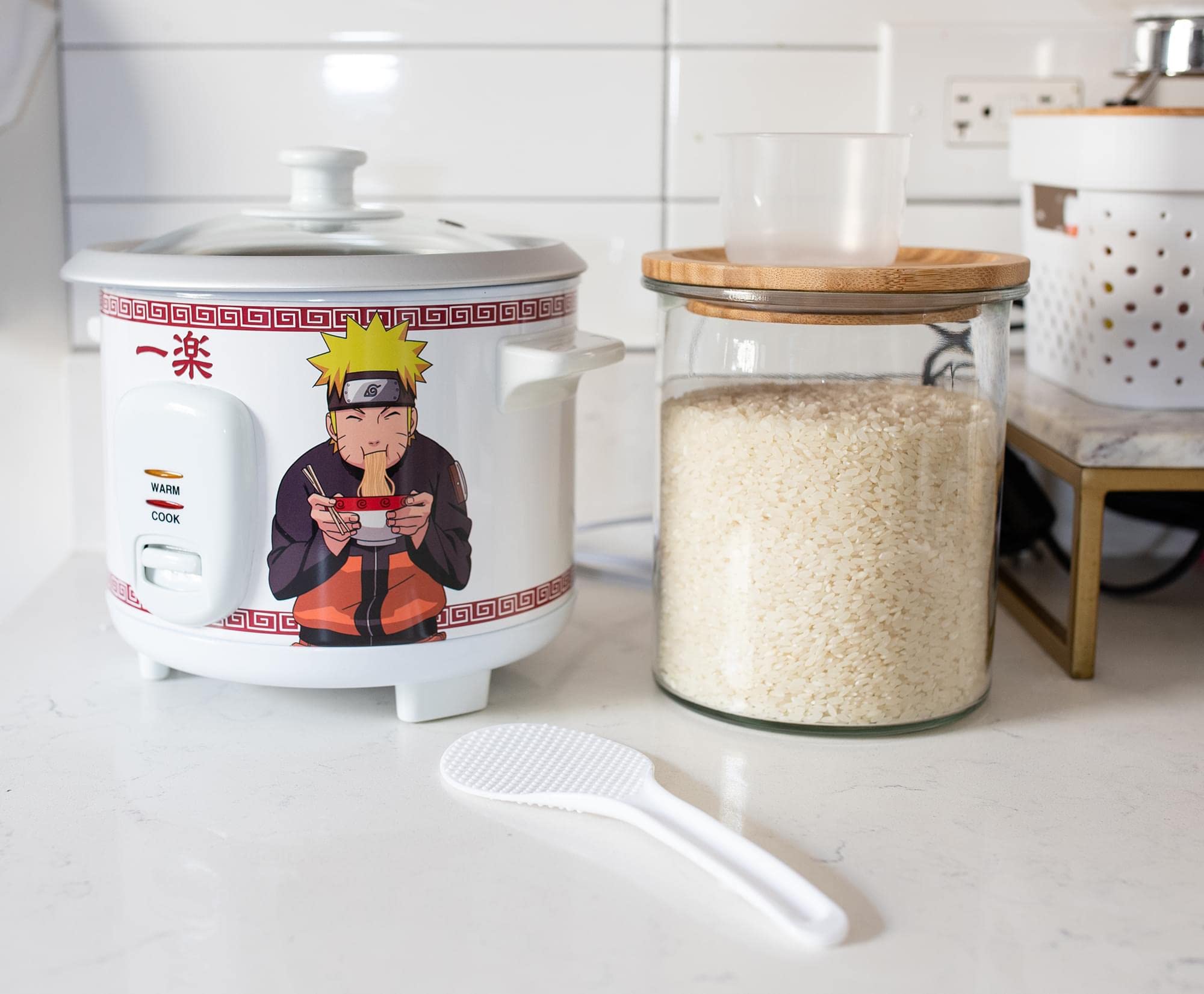 Naruto Shippuden Ichiraku Ramen Automatic Rice Cooker & Warmer | 24oz Multi-Functional Food Steamer for White Rice, Brown Rice & Quinoa | Perfect Anime Manga Gift & Collectible for Fans | Ideal for Home, Office & Dorm Use
