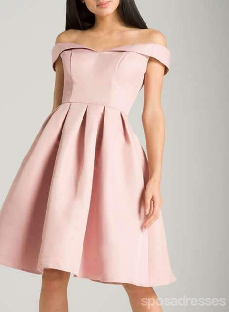 Pink Off Shoulder Short Homecoming Dresses for Women - Elegant Party Gown for Prom, Sweet 16, Formal Events (Style CM632)