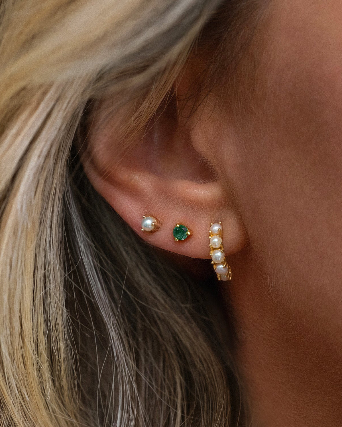 Emerald Birthstone Stud Earrings - Genuine May Birthstone Jewelry for Women - Perfect Gift for Birthday, Anniversary & Special Occasions