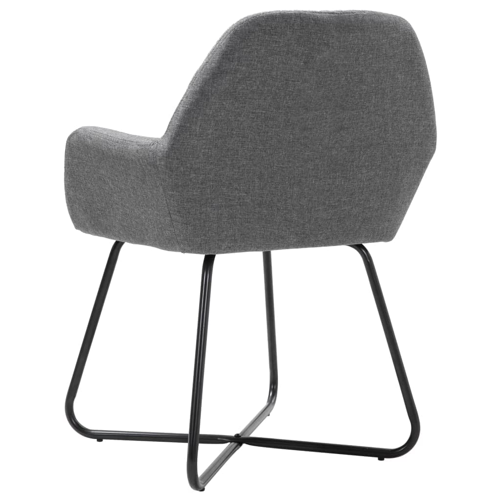 vidaXL Modern Dark Gray Fabric Dining Chairs Set of 4 - Sturdy, Comfortable & Stable Design for Home & Office - Perfect for Dining Room, Living Room, Kitchen or Conference Area
