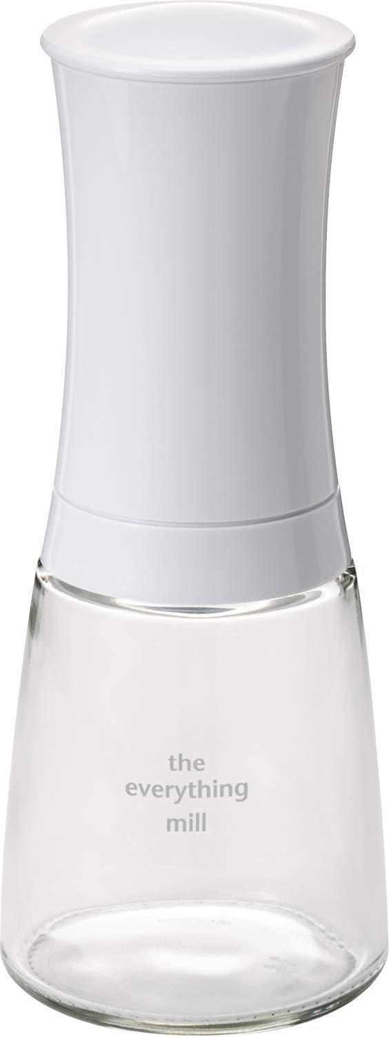 Kyocera Advanced Ceramics Adjustable Pepper, Salt & Spice Mill with Ceramic Grinder - Brilliant White | Perfect for Kitchen, Dining Table & Gourmet Cooking